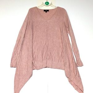 Oversized Pink V-Neck Sweater by Mossimo, Size M
